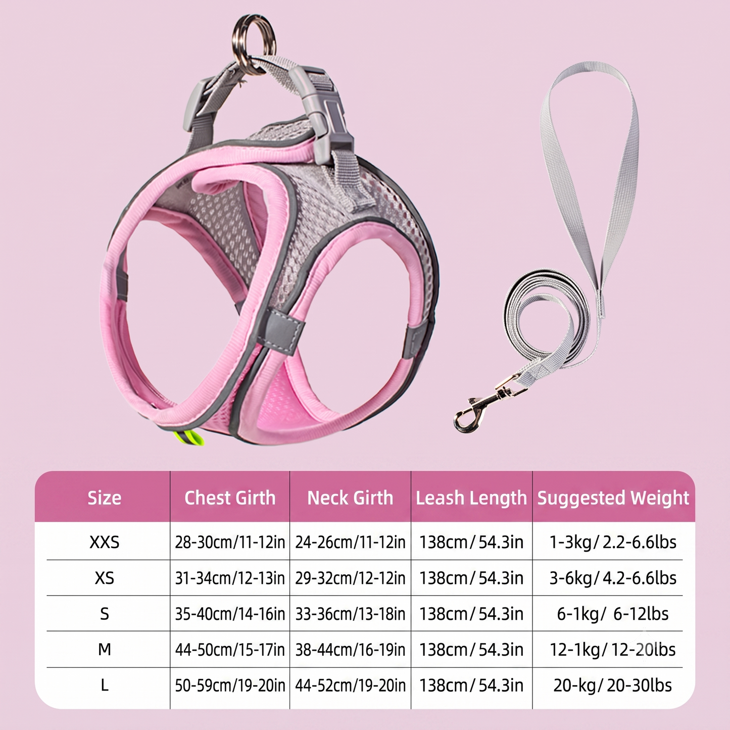 ThePetzStore™ Breathable Soft Mesh Harness & Leash Set