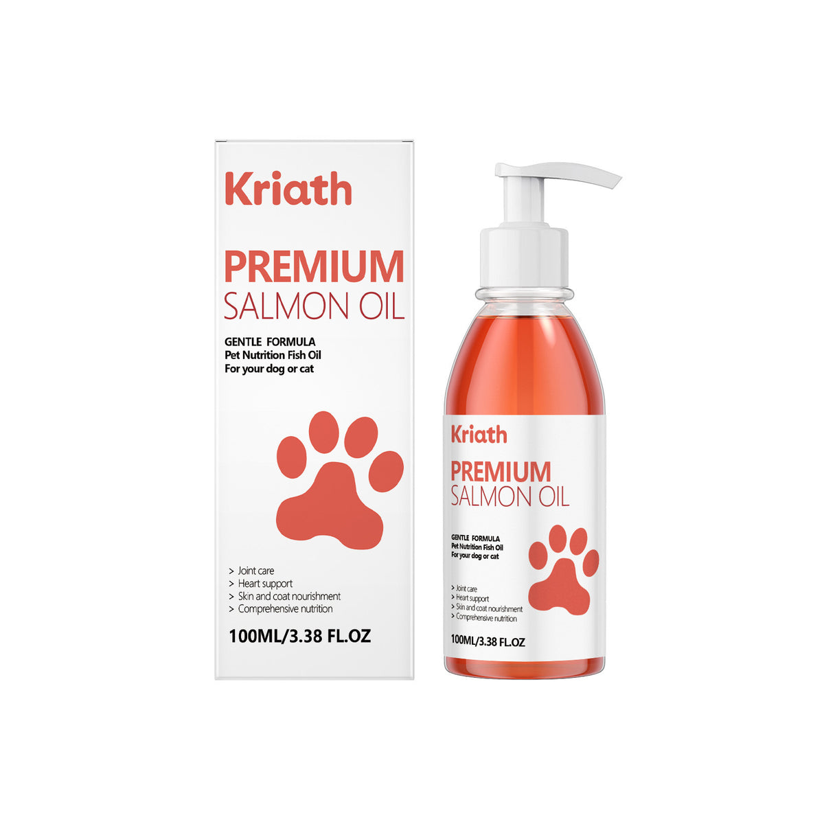 100% Pure Norwegian Salmon Oil for Dogs & Cats – Skin & Coat Supplement