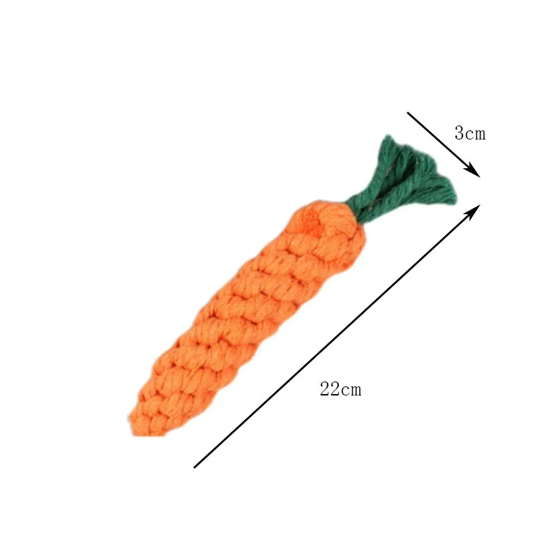 1Pcs Hot Pet Toys Cotton Rope Weaving Carrot Puppy Dogs to Relieve Boredom and Wear Resistance and Bite Resistance Pet Supplies