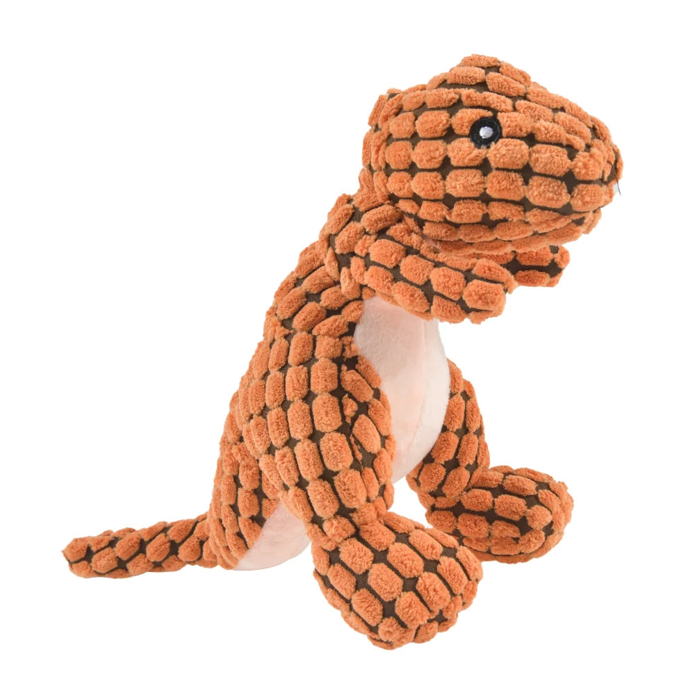 ThePetzStore™ Dinosaur Squeak-Mate – Durable Textured Plush Toy