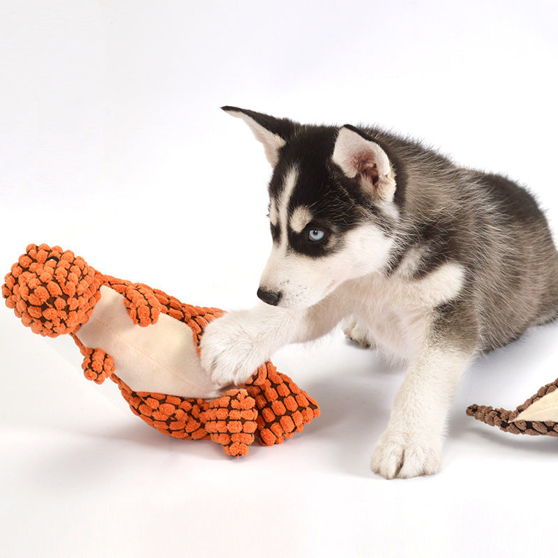 Dinosaur Squeak-Mate – Durable Textured Plush Toy