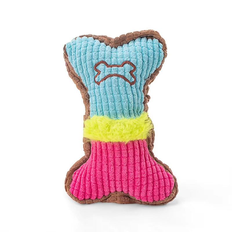 CloudSoft™ Squeaky Plush Bone – Gentle Dental Chew Toy