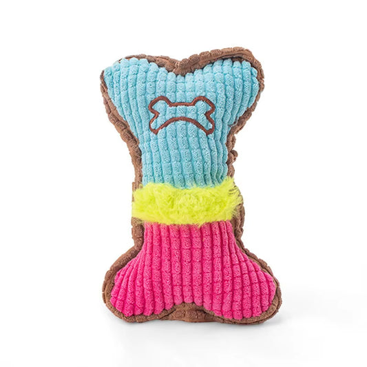 CloudSoft™ Squeaky Plush Bone – Gentle Dental Chew Toy