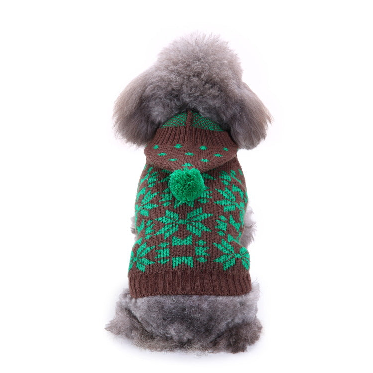 Cozy Festive Holiday Turtleneck Knit Dog Sweater