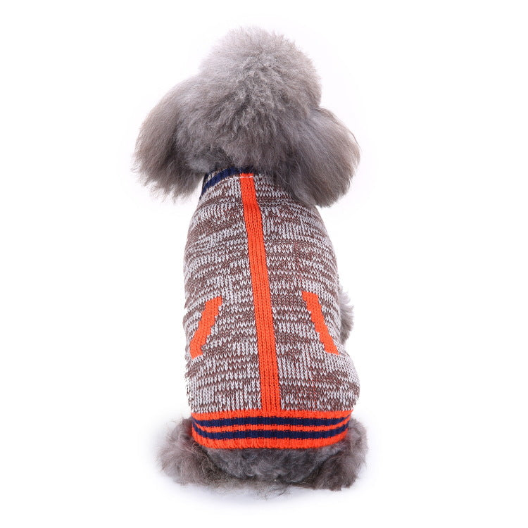 Cozy Festive Holiday Turtleneck Knit Dog Sweater