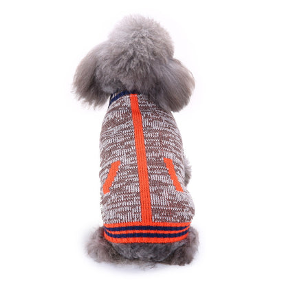 Cozy Festive Holiday Turtleneck Knit Dog Sweater