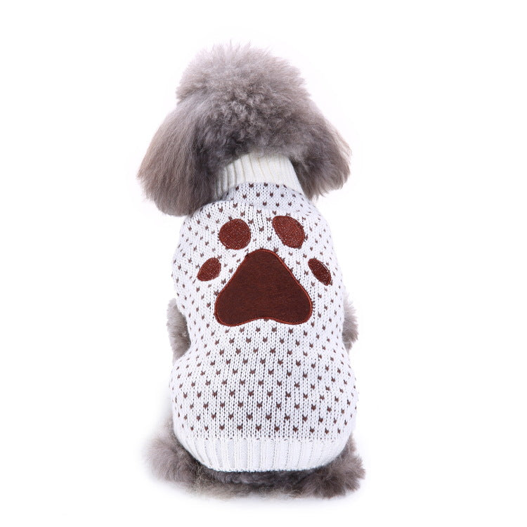 Cozy Festive Holiday Turtleneck Knit Dog Sweater
