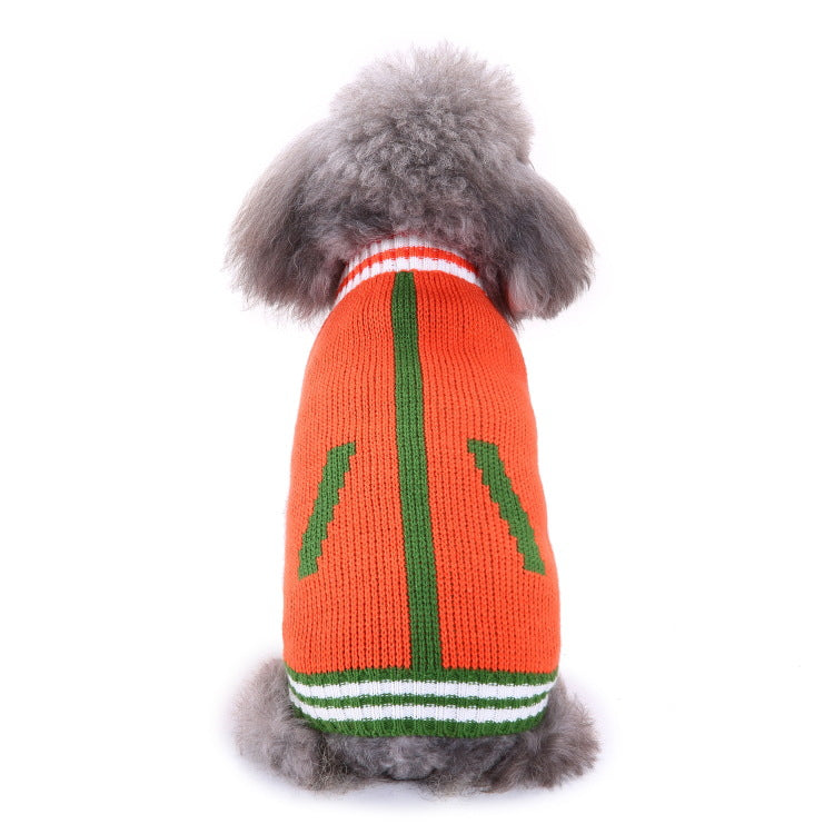 Cozy Festive Holiday Turtleneck Knit Dog Sweater