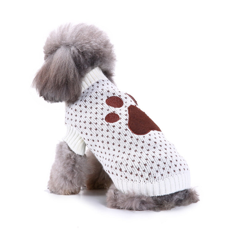 Cozy Festive Holiday Turtleneck Knit Dog Sweater