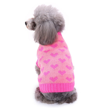 Cozy Festive Holiday Turtleneck Knit Dog Sweater