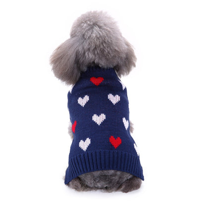 Cozy Festive Holiday Turtleneck Knit Dog Sweater
