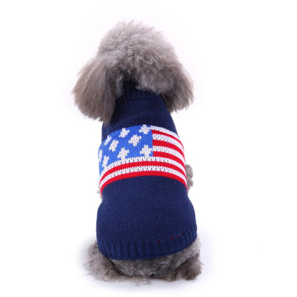 Cozy Festive Holiday Turtleneck Knit Dog Sweater