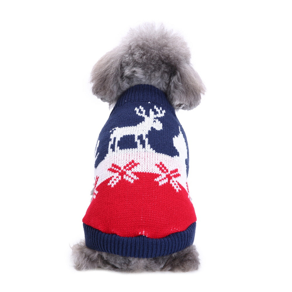 Cozy Festive Holiday Turtleneck Knit Dog Sweater