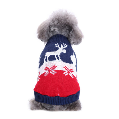 Cozy Festive Holiday Turtleneck Knit Dog Sweater