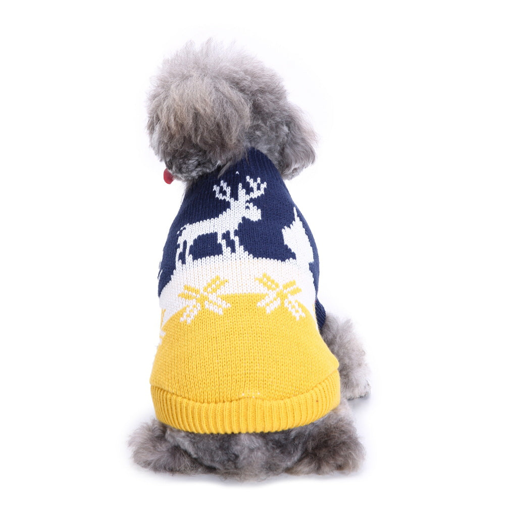 Cozy Festive Holiday Turtleneck Knit Dog Sweater