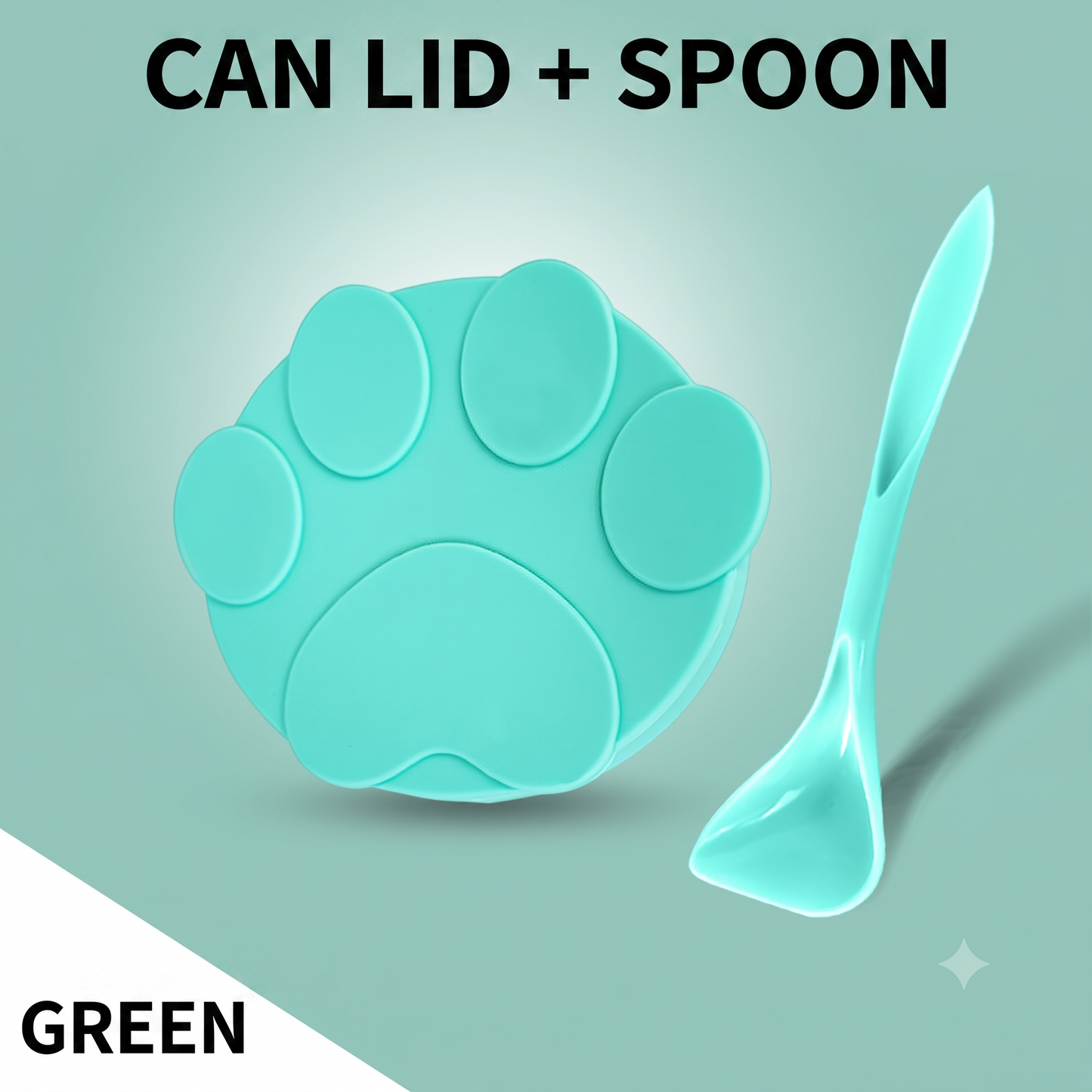 PawPrint Silicone Pet Can Cover & Spoon Set