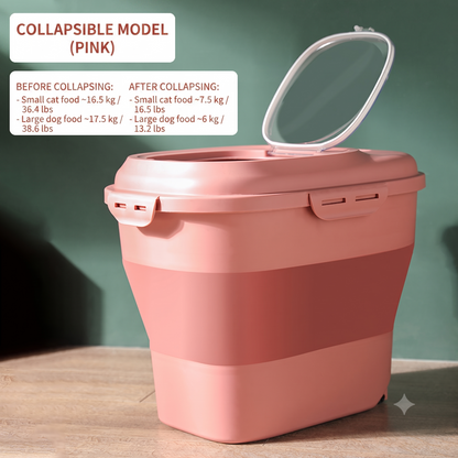 FreshFold Collapsible Airtight Pet Food Storage Container