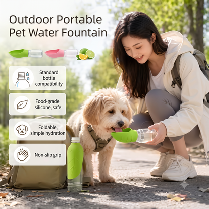 ThePetzStore™ Portable Leaf Silicone Dog Water Bottle