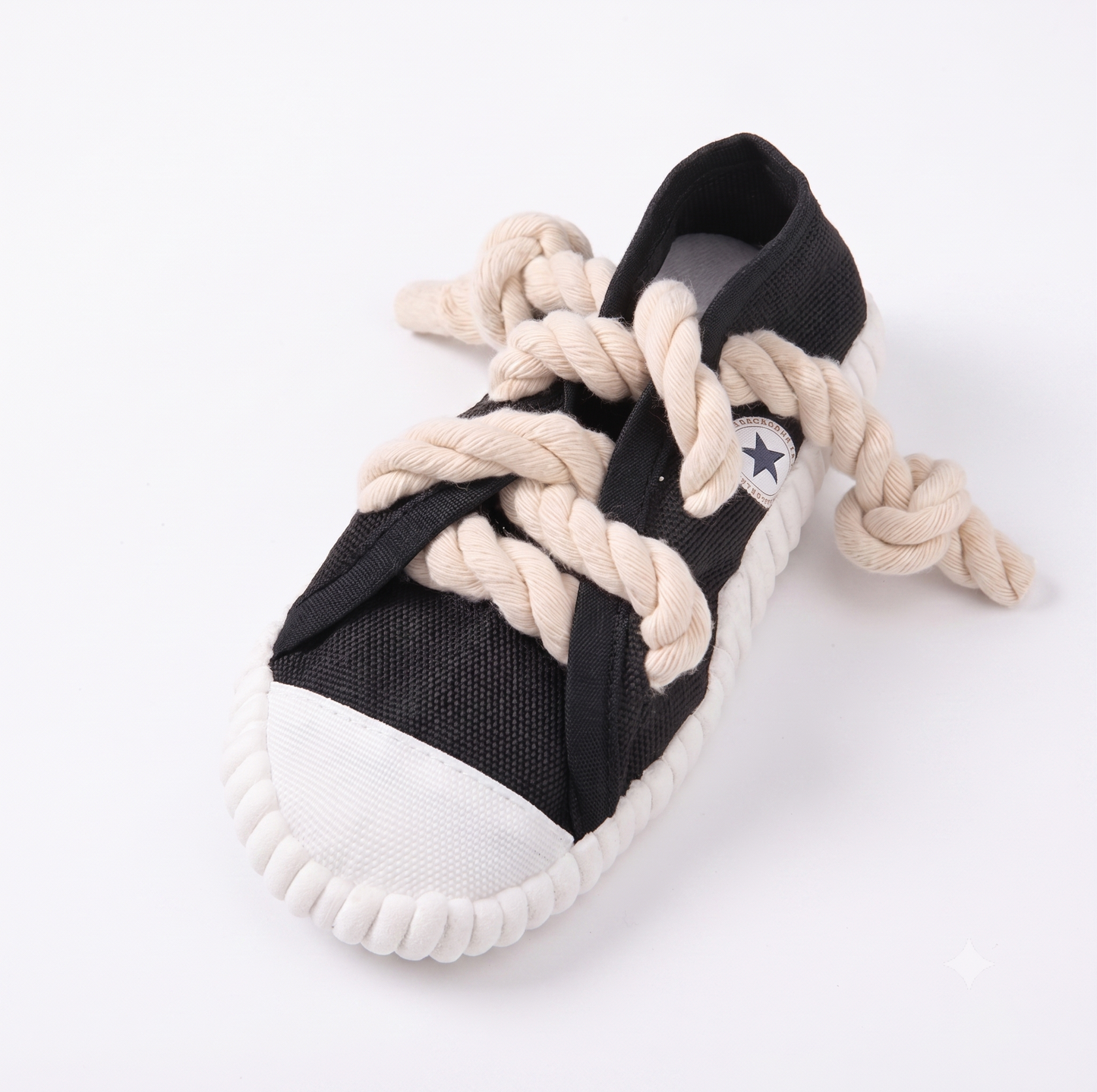 Interactive Sneaker Canvas & Rope Dog Chew Toy