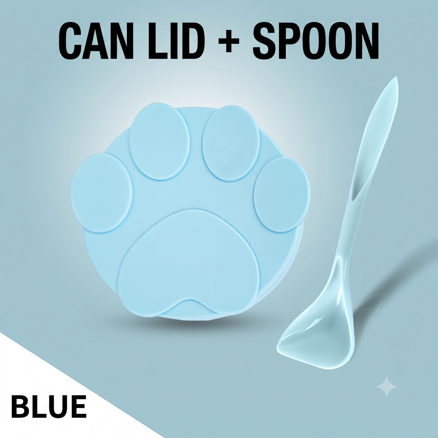 PawPrint Silicone Pet Can Cover & Spoon Set