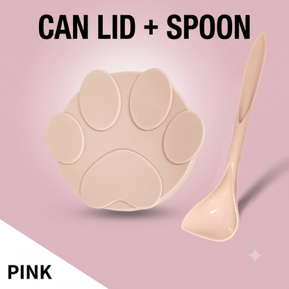 PawPrint Silicone Pet Can Cover & Spoon Set