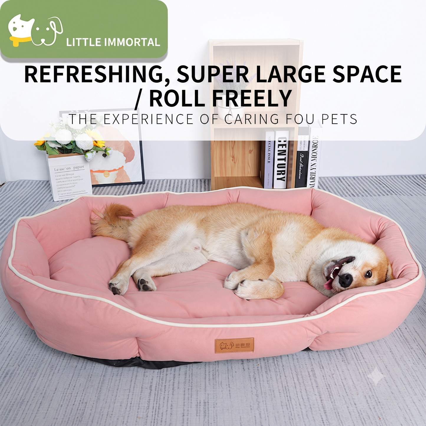 ThePetzStore™ Soft Faux Suede Calming Pet Bed