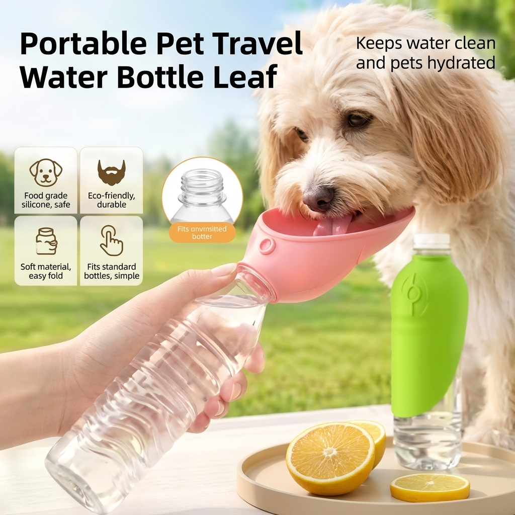 ThePetzStore™ Portable Leaf Silicone Dog Water Bottle