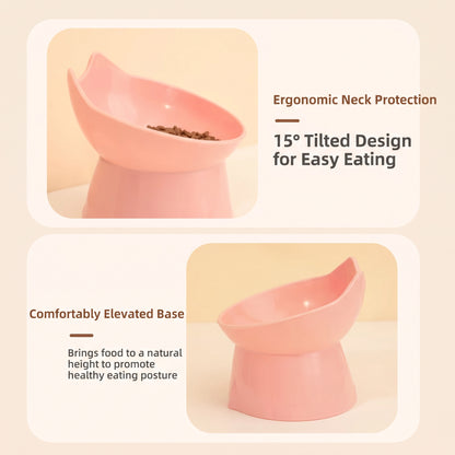 PurrTilt Ergonomic Elevated Pet Feeding Bowl