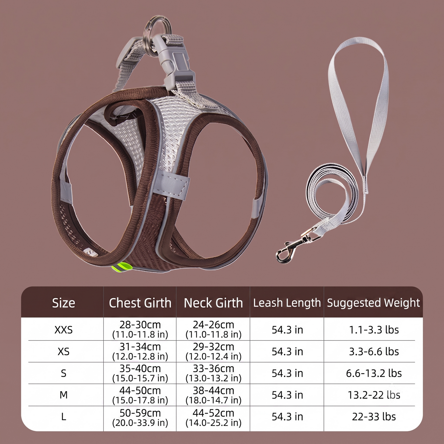 ThePetzStore™ Breathable Soft Mesh Harness & Leash Set