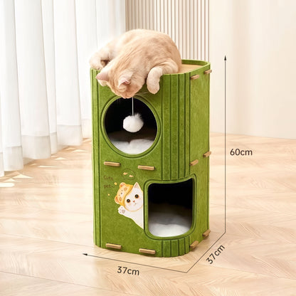 PetzTower Multi-Level Modular Cat Scratcher & Play Condo