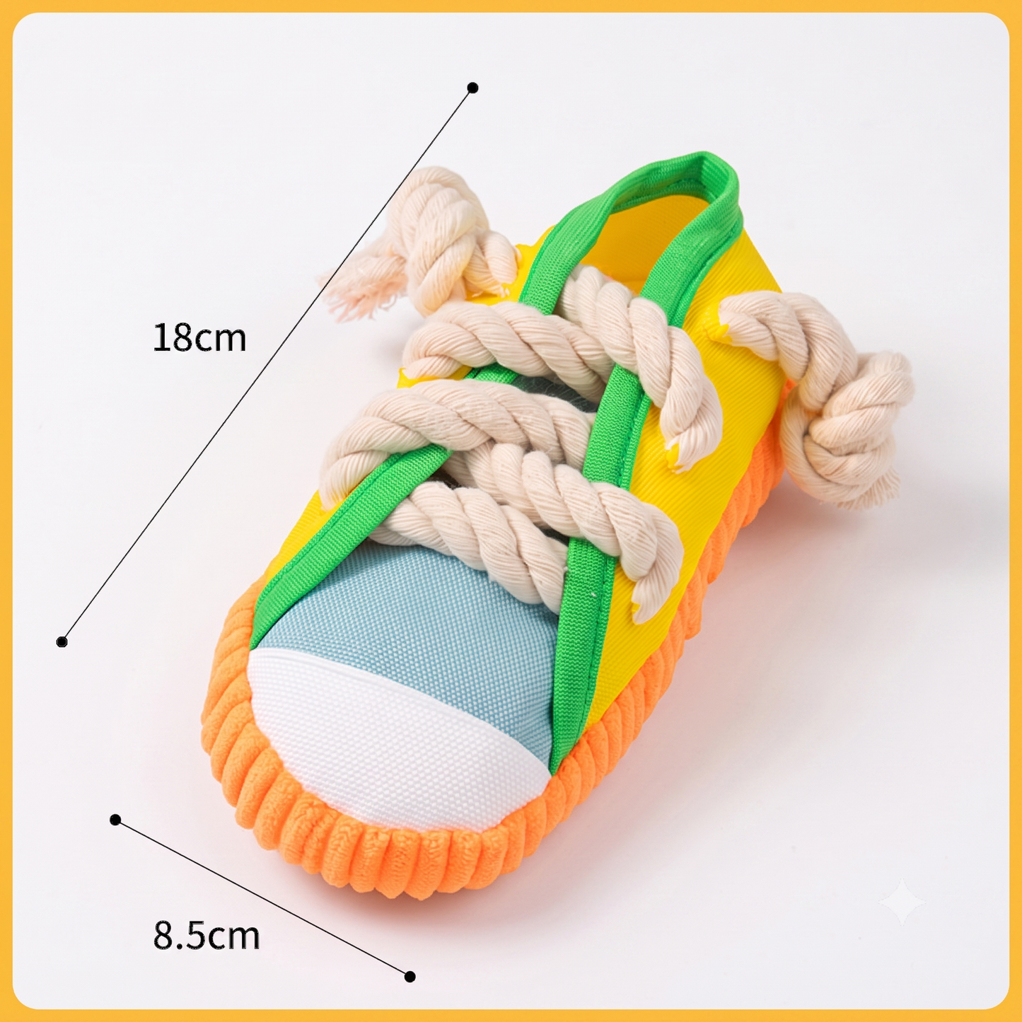 ThePetzStore™ Interactive Sneaker Canvas & Rope Dog Chew Toy