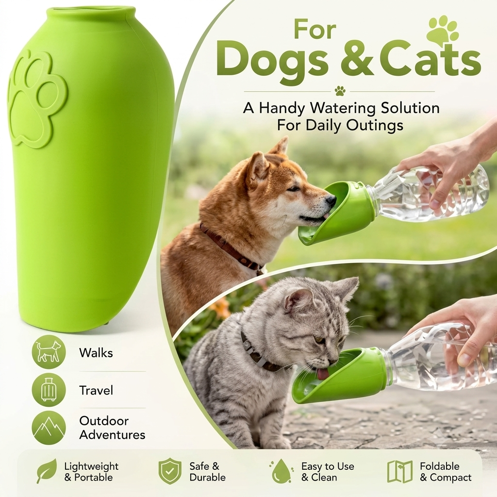ThePetzStore™ Portable Leaf Silicone Dog Water Bottle