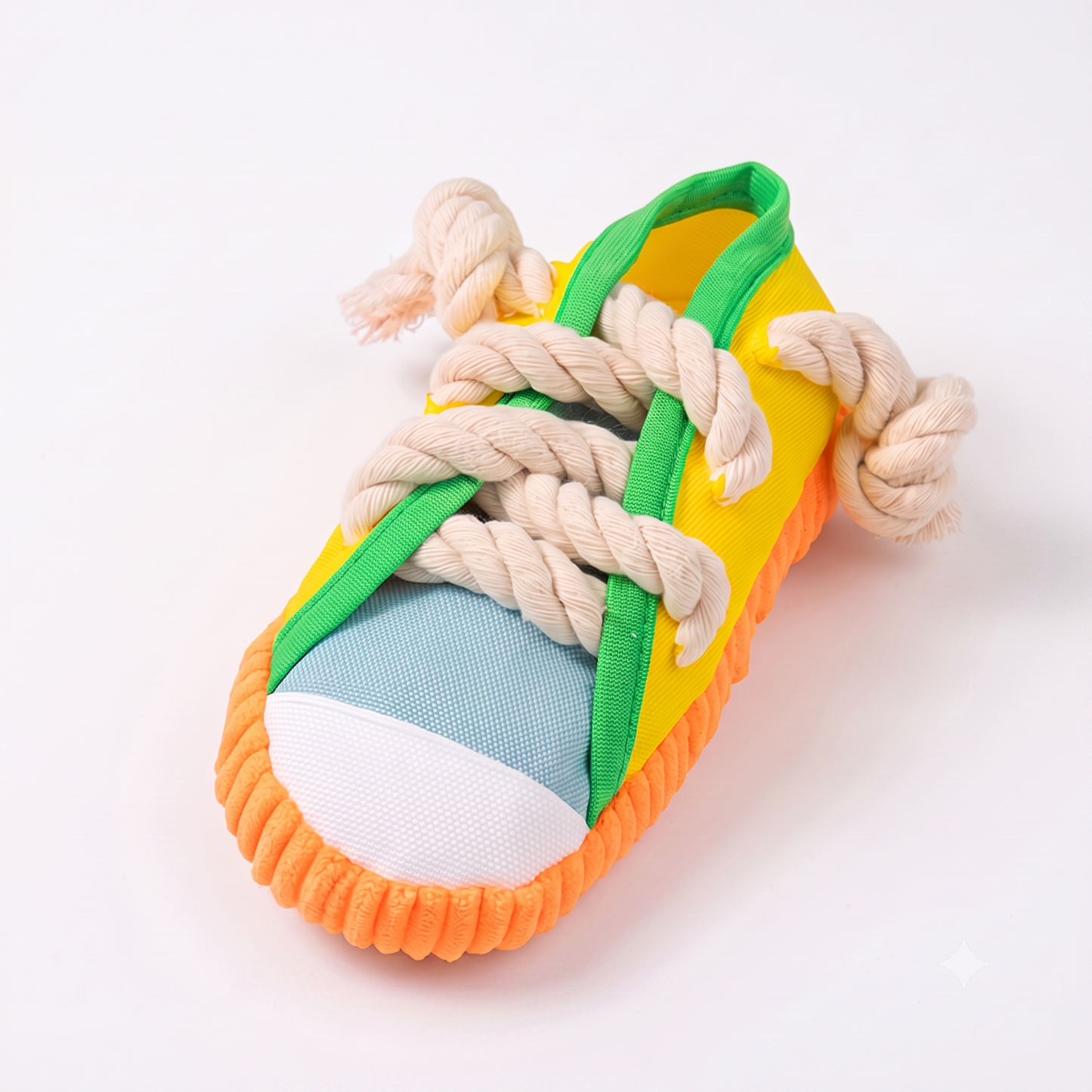 Interactive Sneaker Canvas & Rope Dog Chew Toy