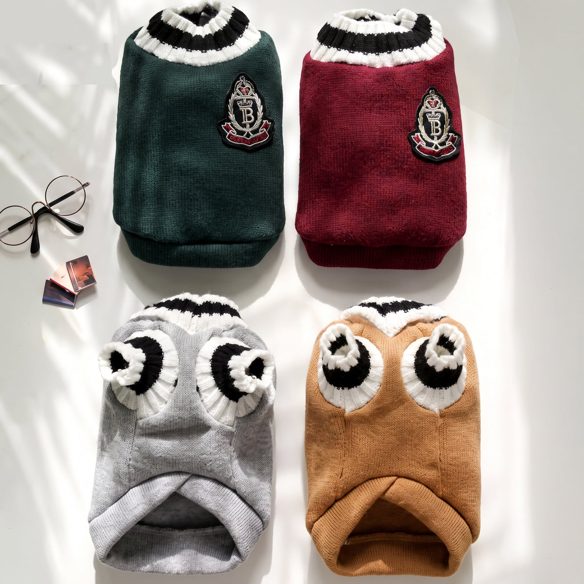 Royal Crest Knitted Dog Sweater
