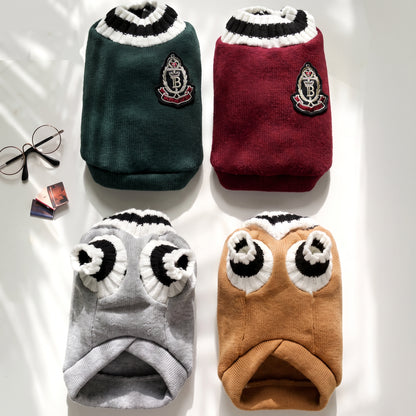 Royal Crest Knitted Dog Sweater