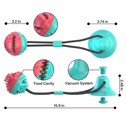 Interactive Suction Cup Tug & Treat Dog Toy