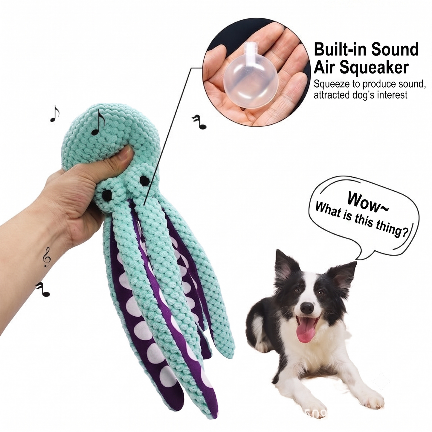 Textured Squeaky Octopus