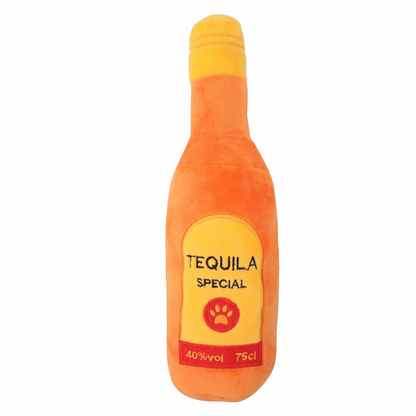 ThePetzStore™ Squeaky Plush Bottle Dog Toy