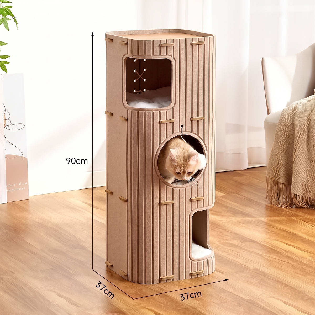 PetzTower Multi-Level Modular Cat Scratcher & Play Condo