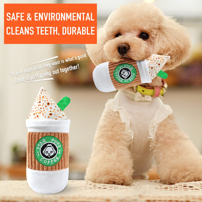 Fun Food & Drink Squeaky Plush Dog Toy