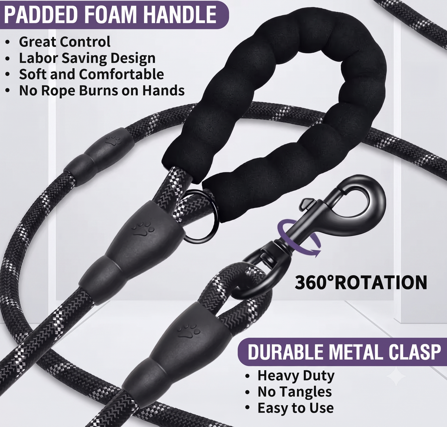 ThePetzStore™ Heavy-Duty Padded Dog Leash