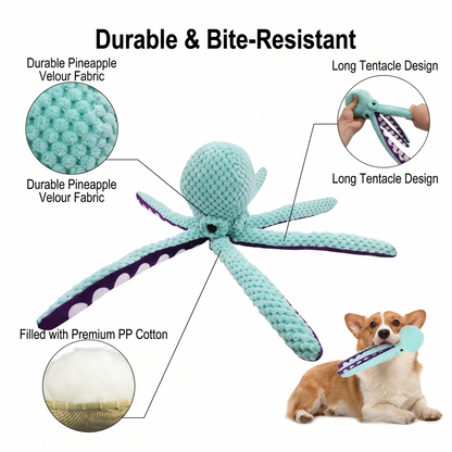 Textured Squeaky Octopus