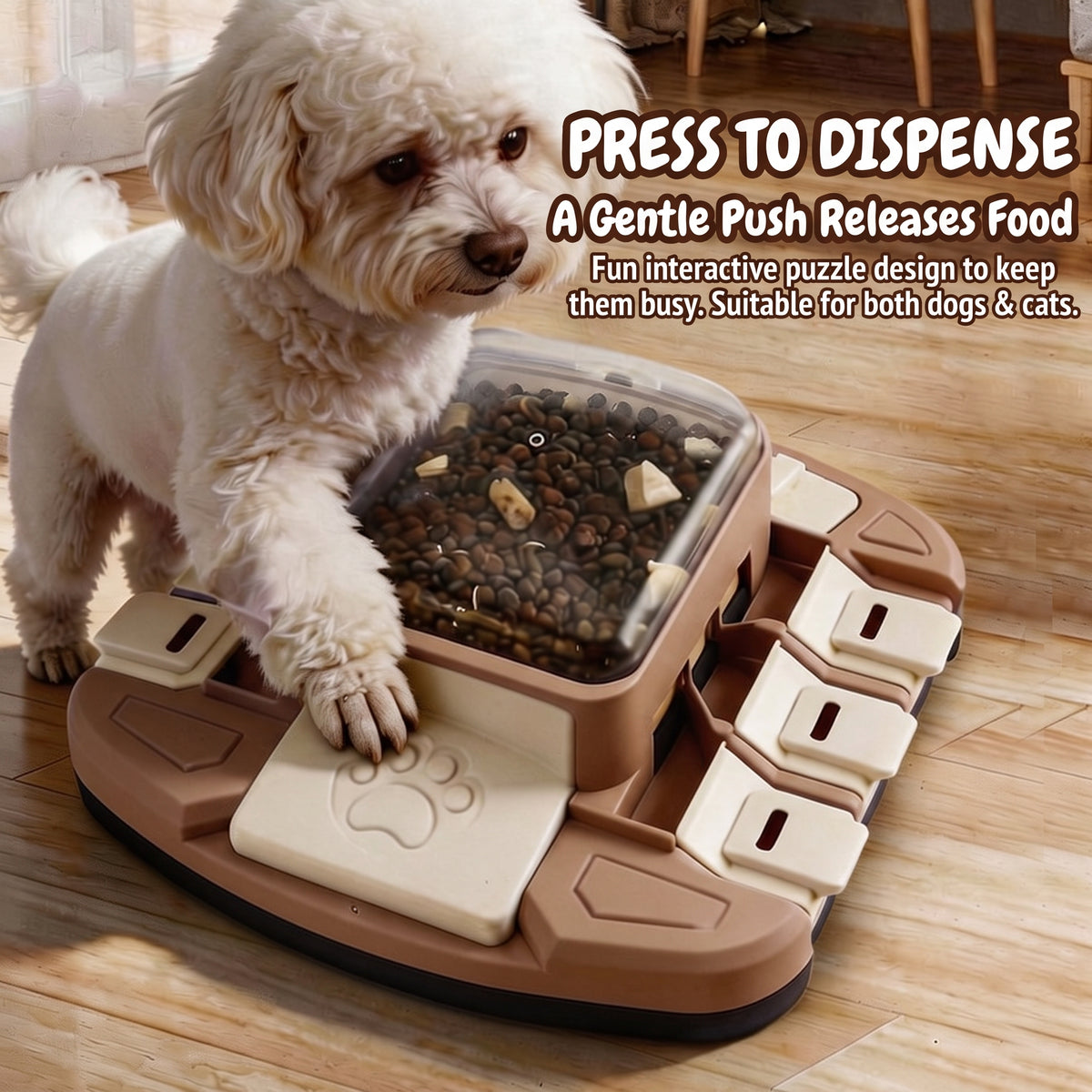 Smart IQ Paw-Press Puzzle Feeder