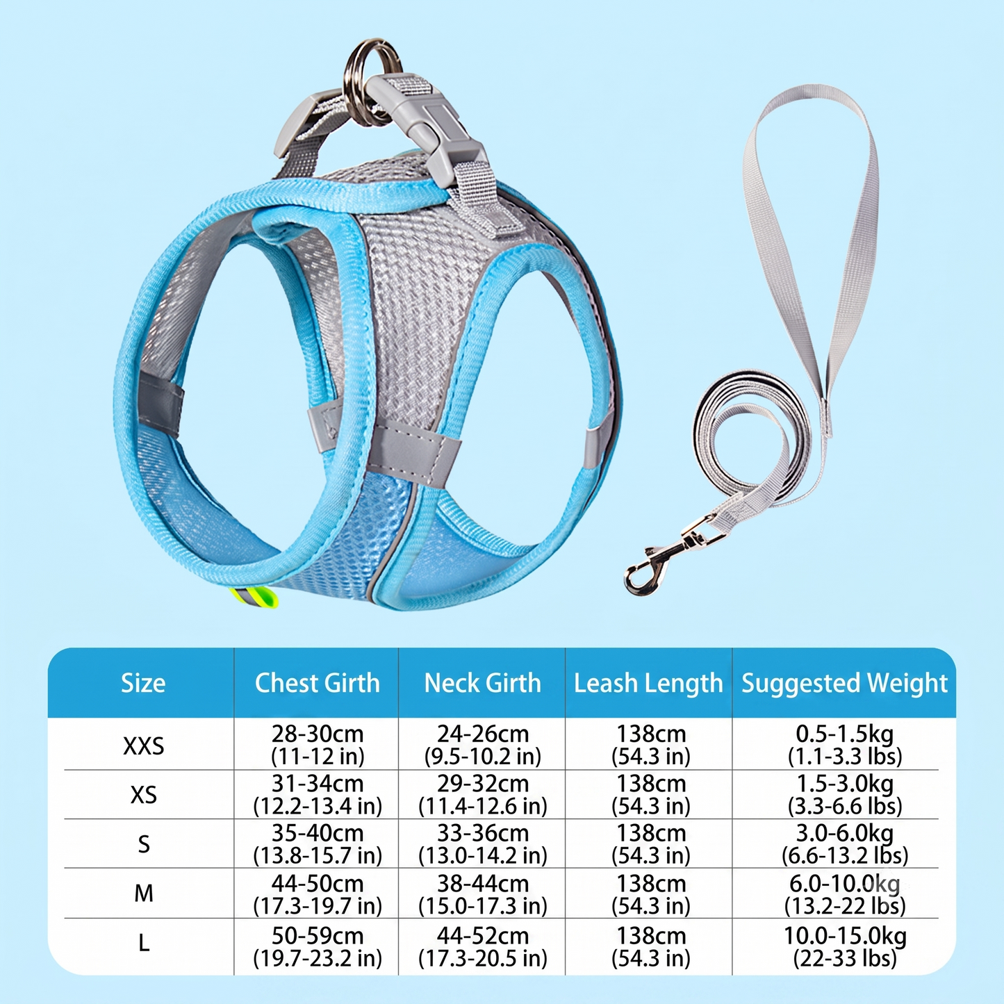 ThePetzStore™ Breathable Soft Mesh Harness & Leash Set