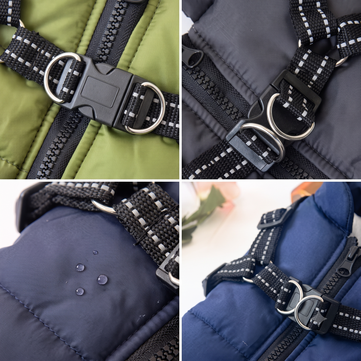 Waterproof Winter Dog Vest with Built-In Harness