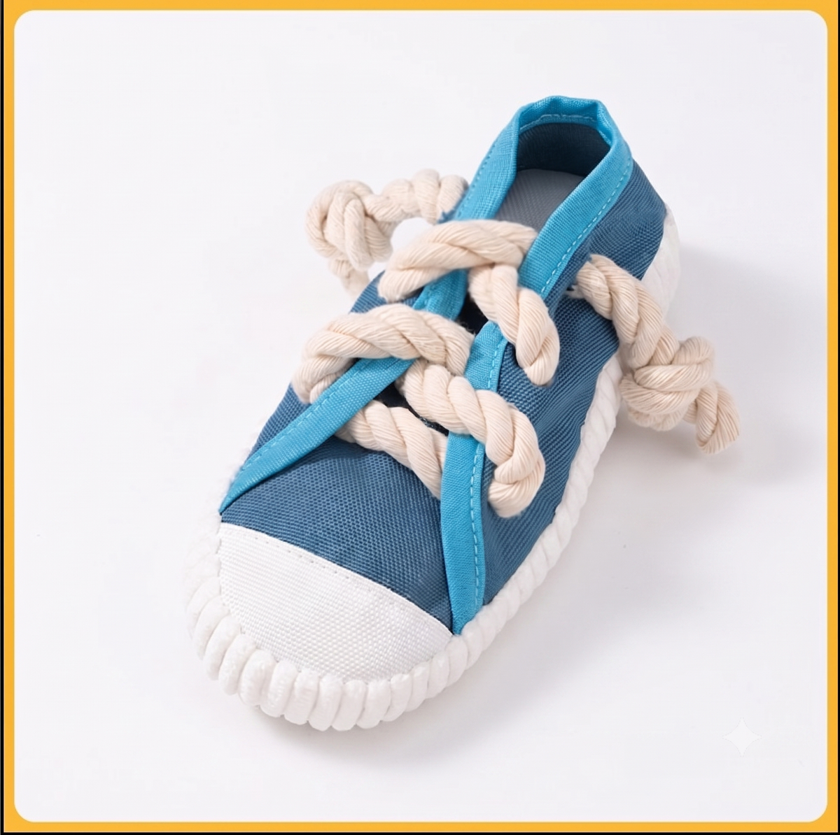 Interactive Sneaker Canvas & Rope Dog Chew Toy