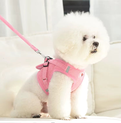 Soft Corduroy Breathable Harness & Leash Set