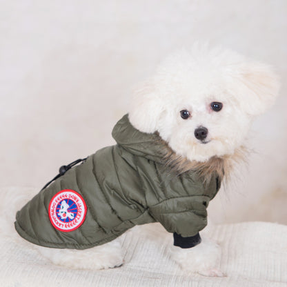 ThePetzStore™ Winter Waterproof Dog Parka with Faux Fur Hood