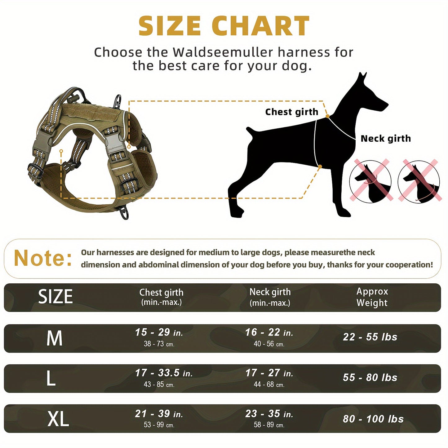 ThePetzStore™ Heavy-Duty Tactical No-Pull Dog Harness