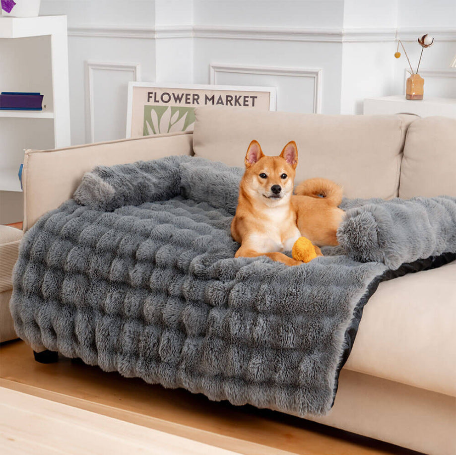 Ultra-Soft Calming Dog Couch Bed & Furniture Protector